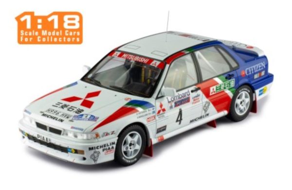 Mitsubishi GALANT VR-4 #4 VATANEN/BERGLUND RAC RALLY 1990 Escala 1:18