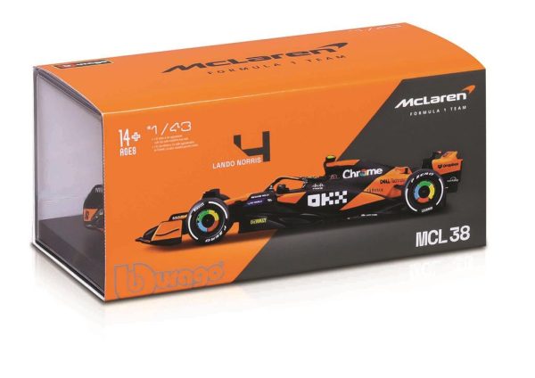 Mclaren MCL 38 #4 LANDO NORRIS 2024 With Helmet Escala - 1:43 - Image 4