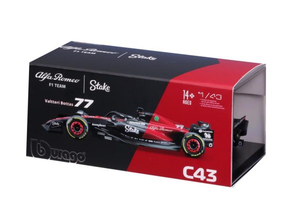 Alfa Romeo F1 C43 #77 VALTTERI BOTTAS 2023 With Helmet Escala 1:43 - Image 2