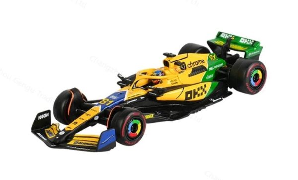 Mclaren MCL 38 #81 OSCAR PIASTRI 2nd MONACO GP - SENNA 30th ANNIVERSARY LIVERY 2024 With Helmet Escala - 1:43