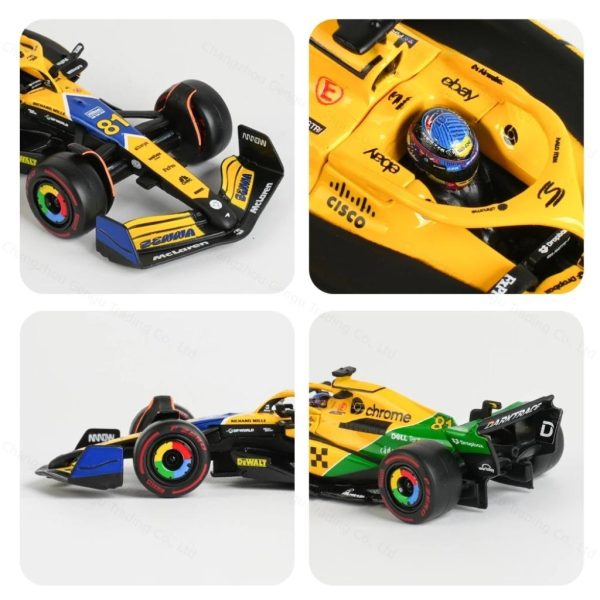 Mclaren MCL 38 #81 OSCAR PIASTRI 2nd MONACO GP - SENNA 30th ANNIVERSARY LIVERY 2024 With Helmet Escala - 1:43 - Image 3